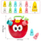 Apple Sorting Toy, Number & Color Sorting Toy for Baby Toddlers, Storage Stacking Toy