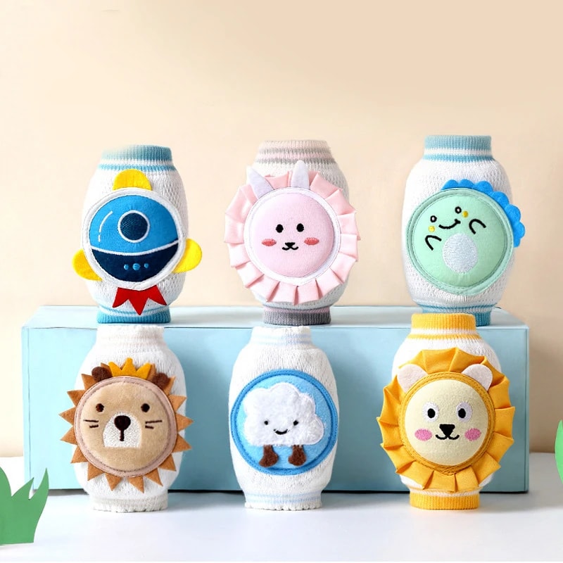 Cute Cartoon Dinosaur Baby Knee Protectors Anti Slip Crawling Pads 1