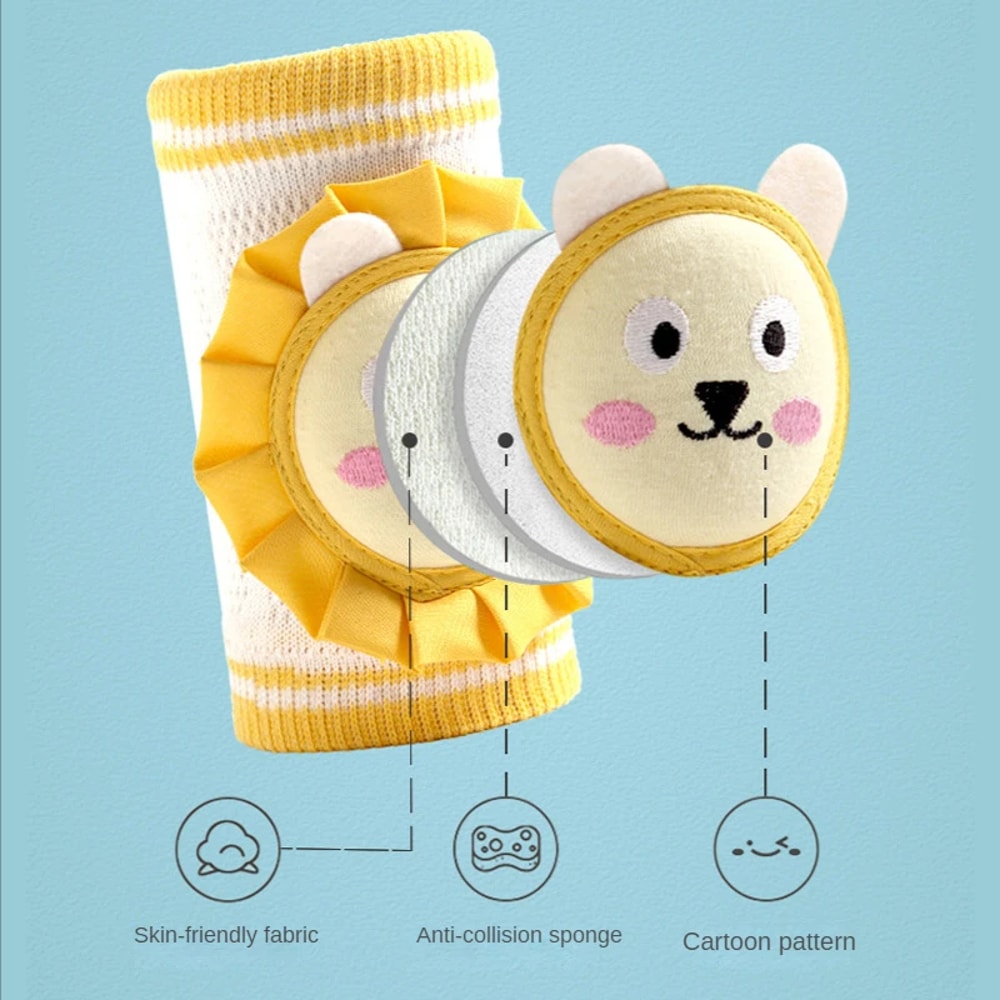 Cute Cartoon Dinosaur Baby Knee Protectors Anti Slip Crawling Pads 3