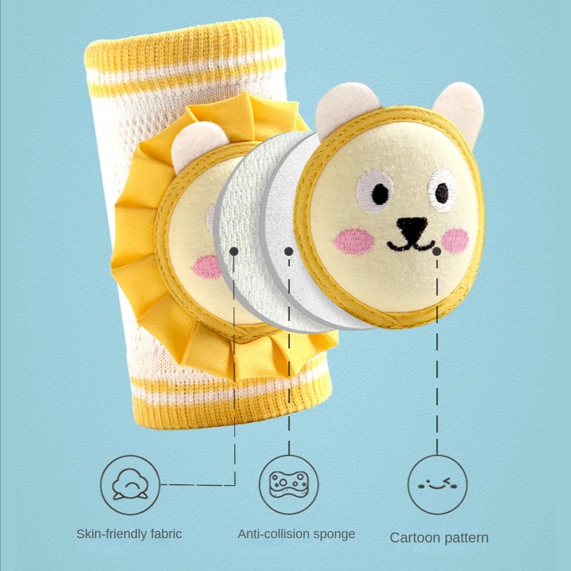 Cute Cartoon Dinosaur Baby Knee Protectors Anti Slip Crawling Pads 3