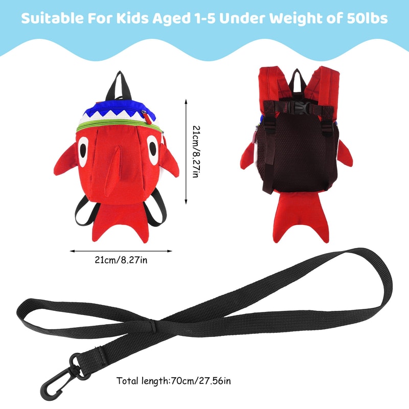 Kids Safety Harness Rope Tether, Toddler Backpack Leash for Boys and Girls, Leash for Outdoor Activities