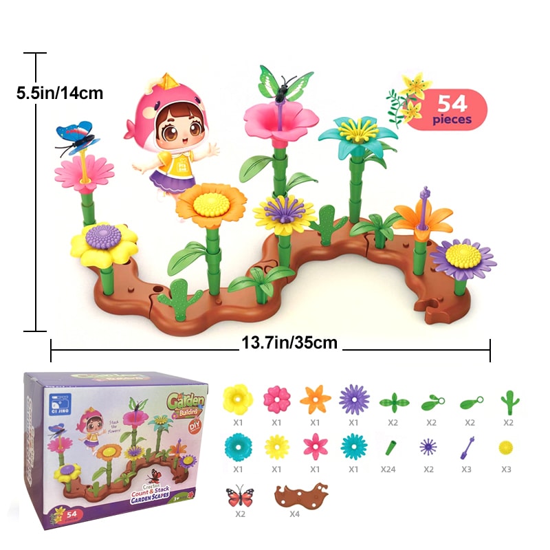 Grow Their Imagination with STEM Flower Garden Toy, Gift for Year Old Boys & Girls