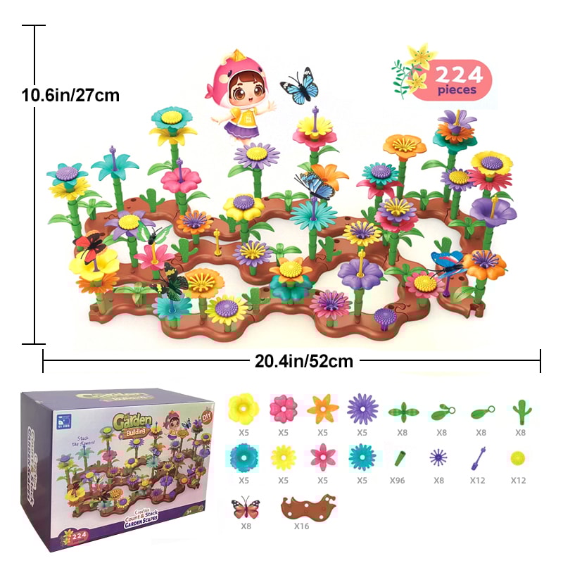 Grow Their Imagination with STEM Flower Garden Toy, Gift for Year Old Boys & Girls