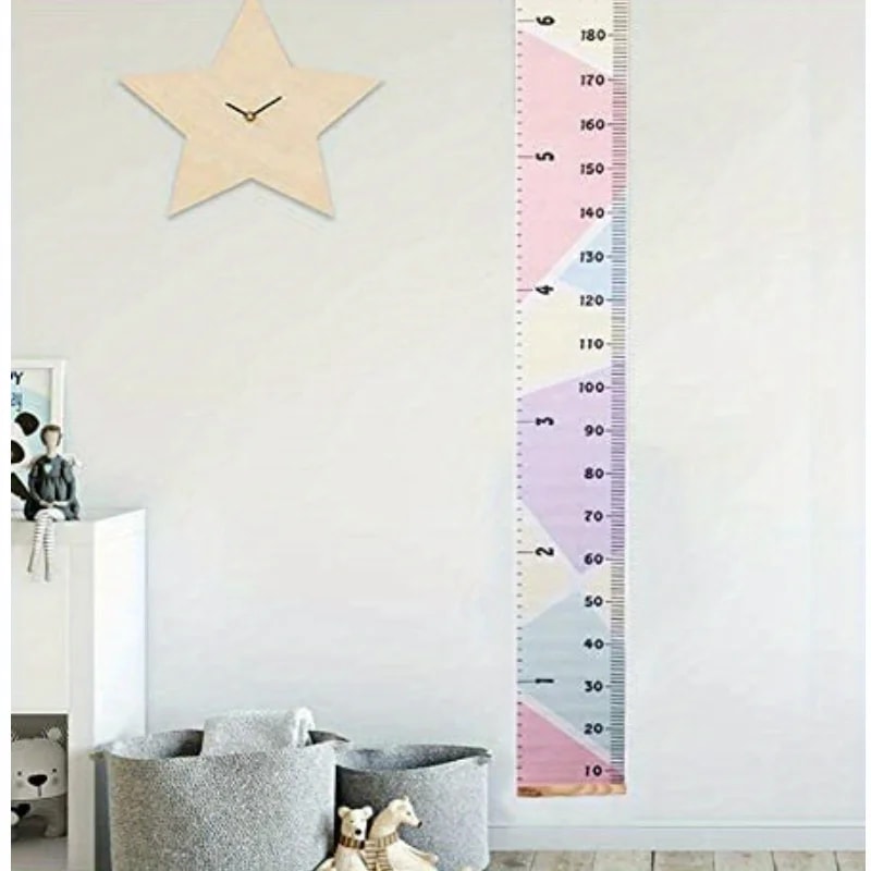 Kids Growth Chart Ruler Removable Wall Art Waterproof Nursery Decor Height Measure Wall Chart For B 0