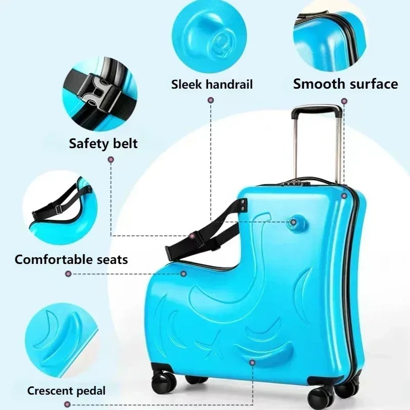 Luggage For Kids Scooter With Removable Seat Belt Pedal Cabin Size 3
