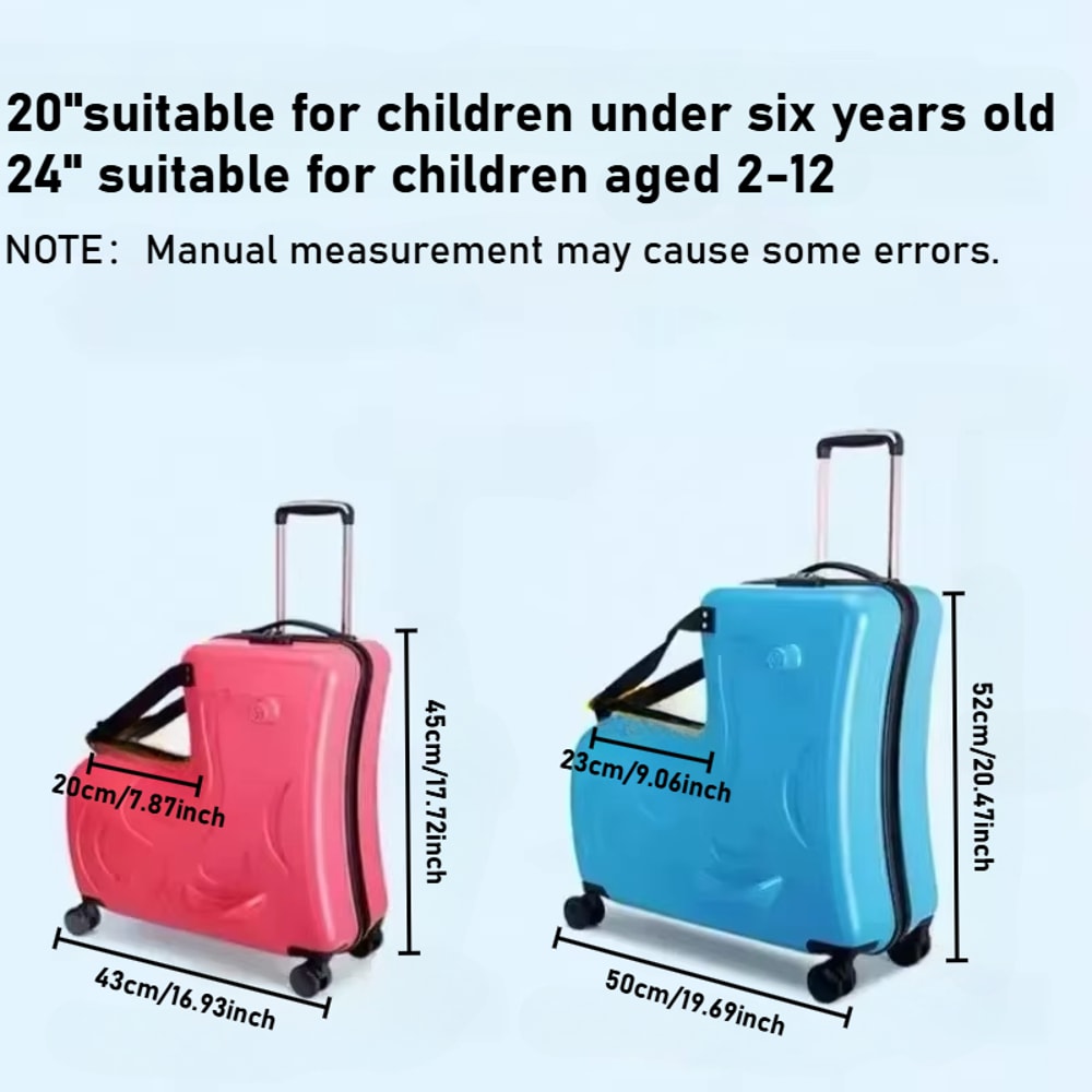 Luggage For Kids Scooter With Removable Seat Belt Pedal Cabin Size 6