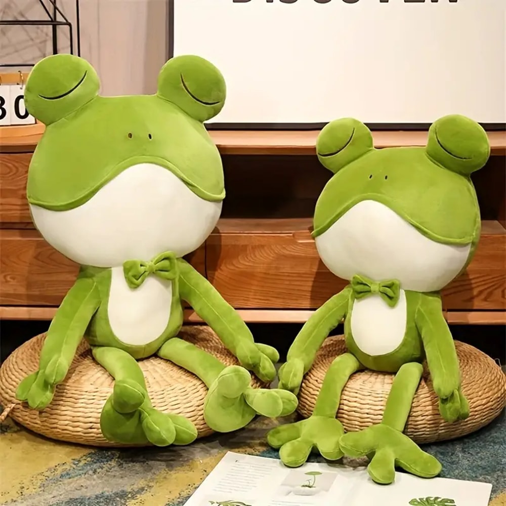 Long-Leg Plush Frog Doll, Soft Stuffed Frog Animal, Cute Frog Plushie Gift for Kids, Frog Decor Photo Prop