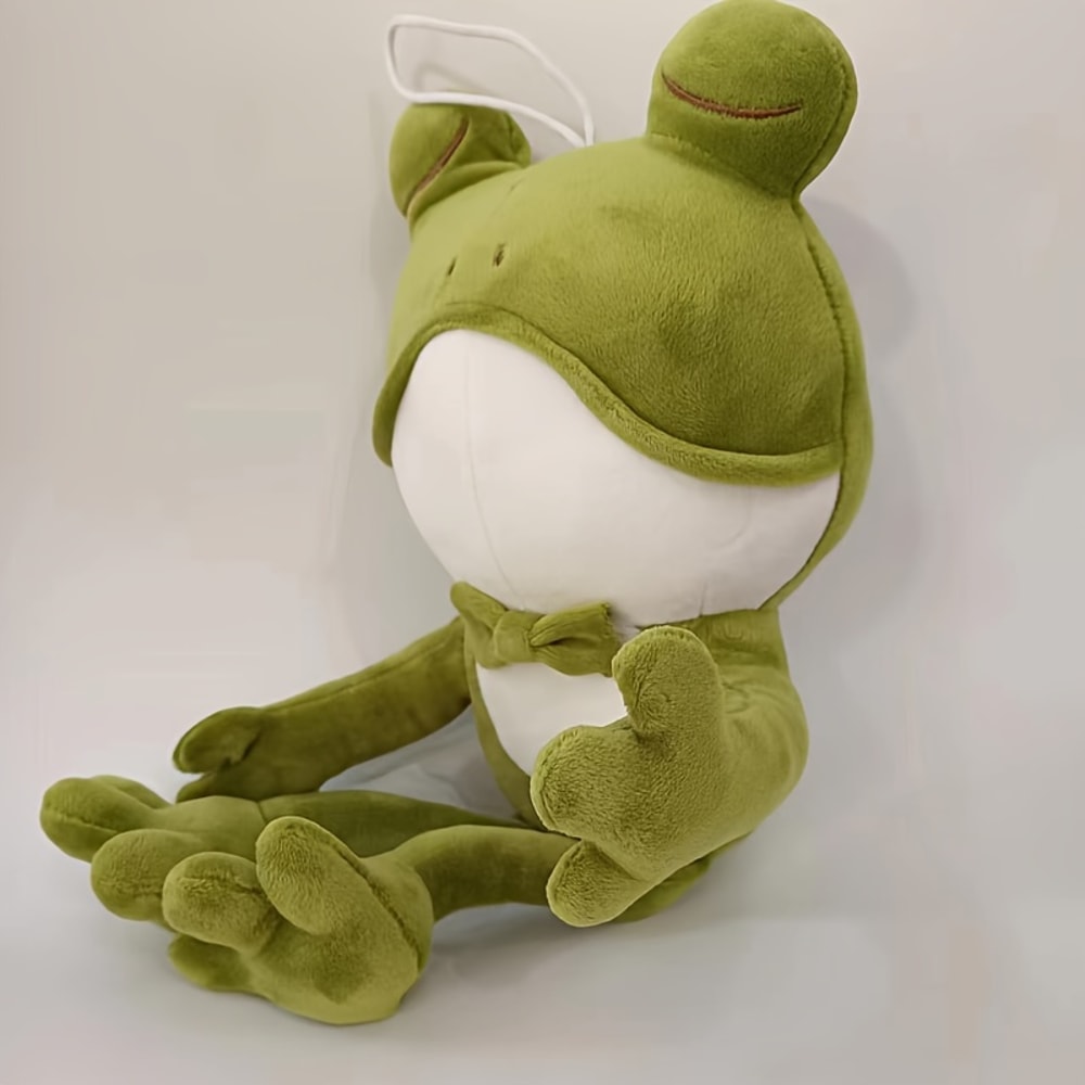 Long-Leg Plush Frog Doll, Soft Stuffed Frog Animal, Cute Frog Plushie Gift for Kids, Frog Decor Photo Prop