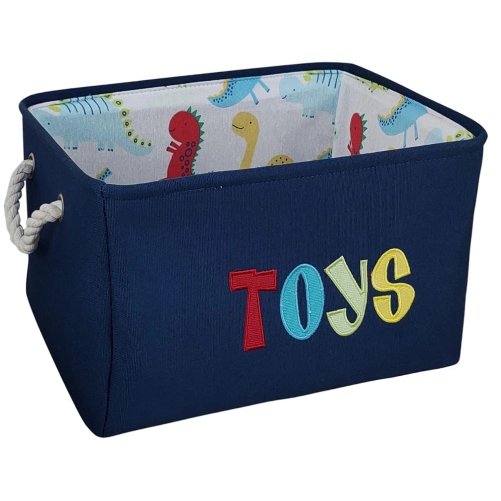 Large Foldable Storage Baskets for Kids, Boys, Girls, Canvas Laundry Basket, Nursery Hamper for Toys & Clothes