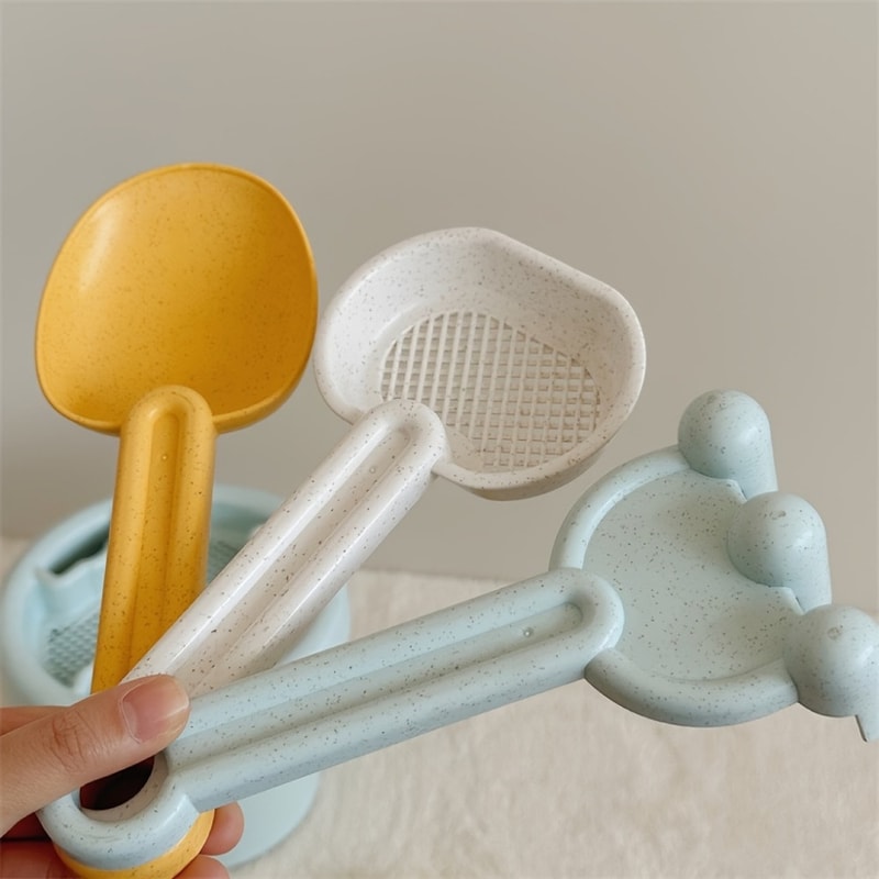 Kids Beach Toy Set, Sea Creatures Sandbox Toys, Toddlers Sand Toys, Bucket Watering Shovel, Travel Outdoor Toy Kit for K