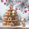 Wooden Advent Calendar House, Houses Countdown, Christmas DIY Kraft Gift, Family Home Decoration