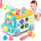 Interactive Music Activity Bus For Kids Shape Sorter Toy With Sound Light WhackaMole Cartoon Schoo 0