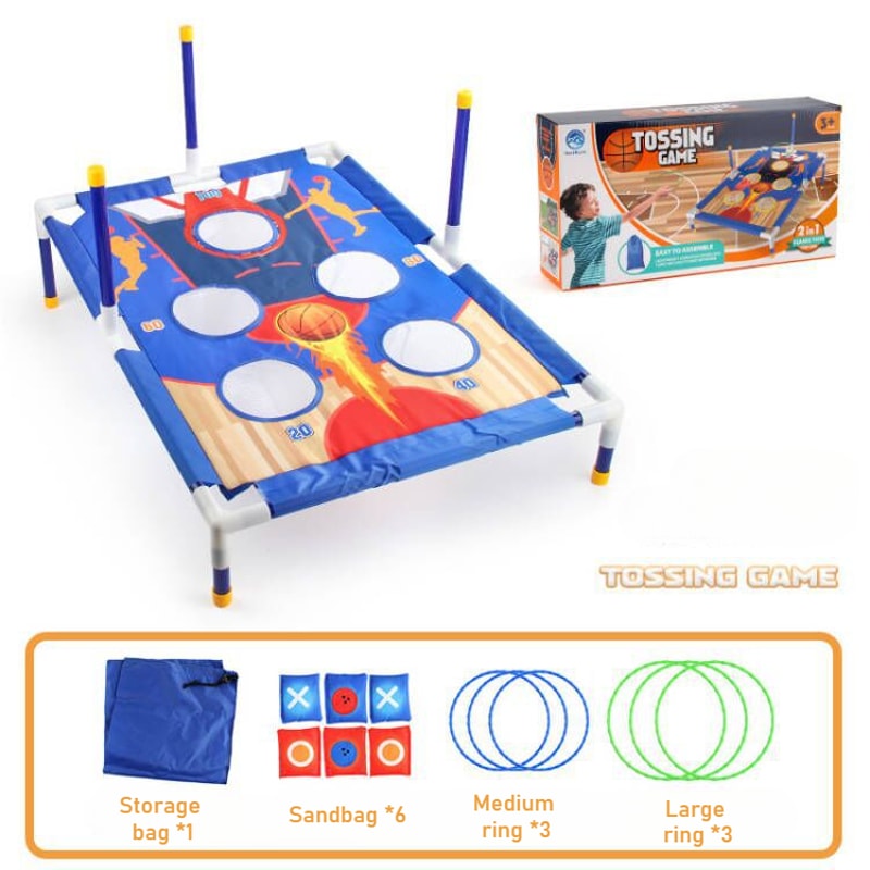 Outdoor Toss Game Combo for Kids, Carnival Games Bean Bags, Ring Toss, Family Fun, Birthday Gift