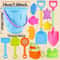 Sandcastle Sand Bucket Shovels For Toddlers Girls Beach Toys Set For Kids Animal Sand Molds Travel 1