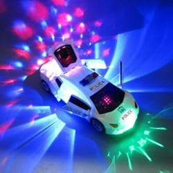 police car toy with led lights, sound, openable door & universal wheel, patrol cop play vehicle for toddlers boys girls