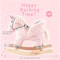 Wooden Plush Rocker Unicorn Ride On Toys for Toddlers, Baby Unicorn Rocker Gift for Kids