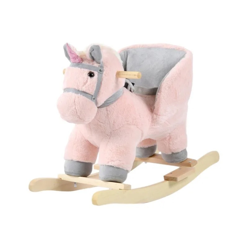 Wooden Plush Rocker Unicorn Ride On Toys for Toddlers, Baby Unicorn Rocker Gift for Kids