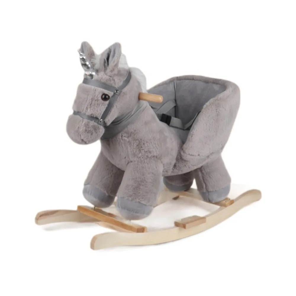 Wooden Plush Rocker Unicorn Ride On Toys for Toddlers, Baby Unicorn Rocker Gift for Kids