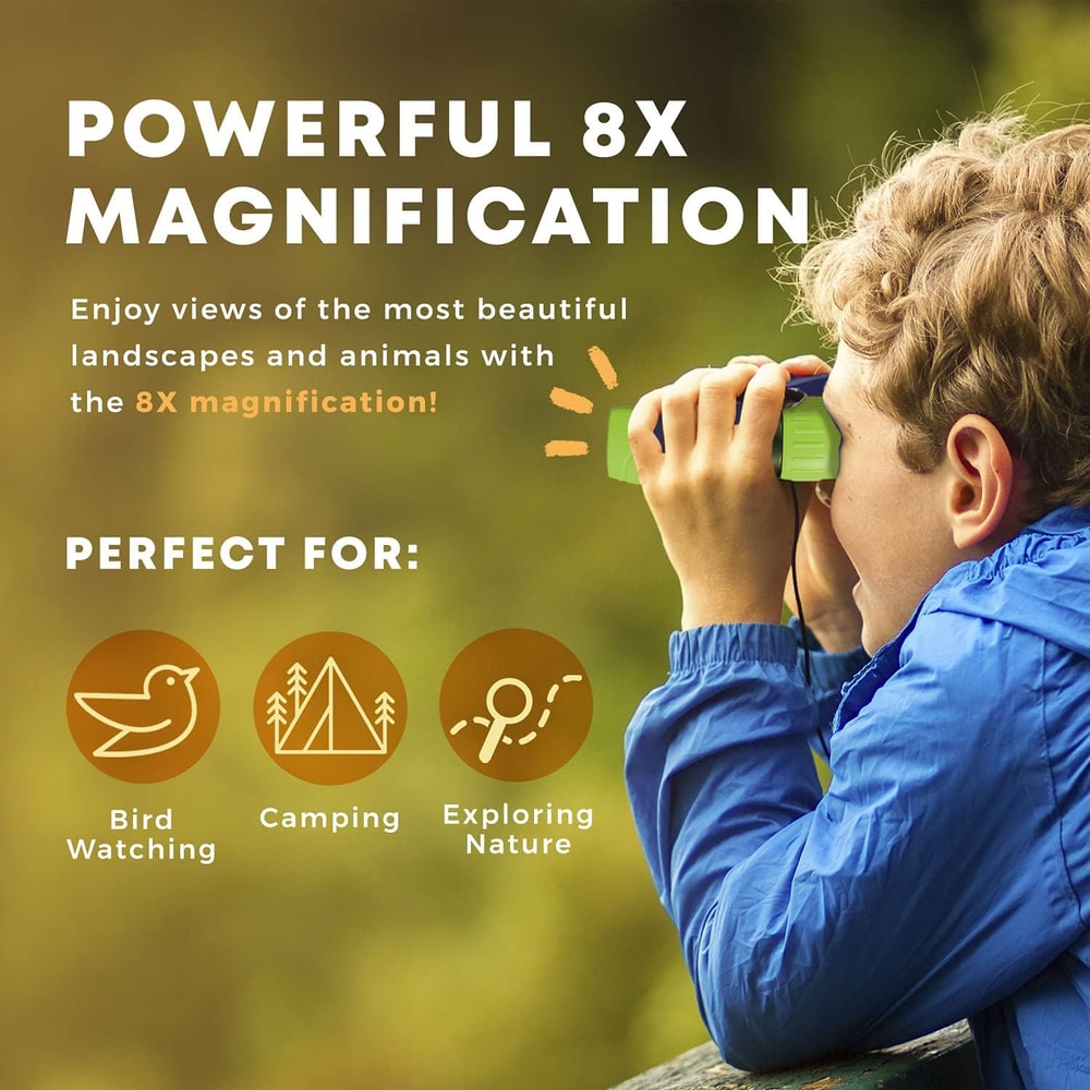 Kids Binoculars Set Magnifying Glass Compass Telescope Toy For Boys Girls 5