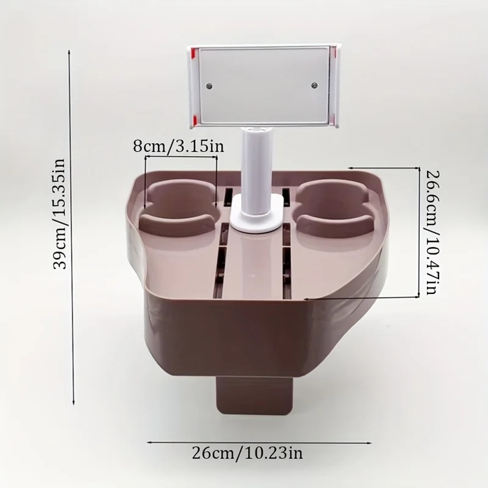 Adjustable Hot Tub Tray Table, Cup Holder & Phone Holder for Spa Wall Bathtub, Outdoor Drink Holder
