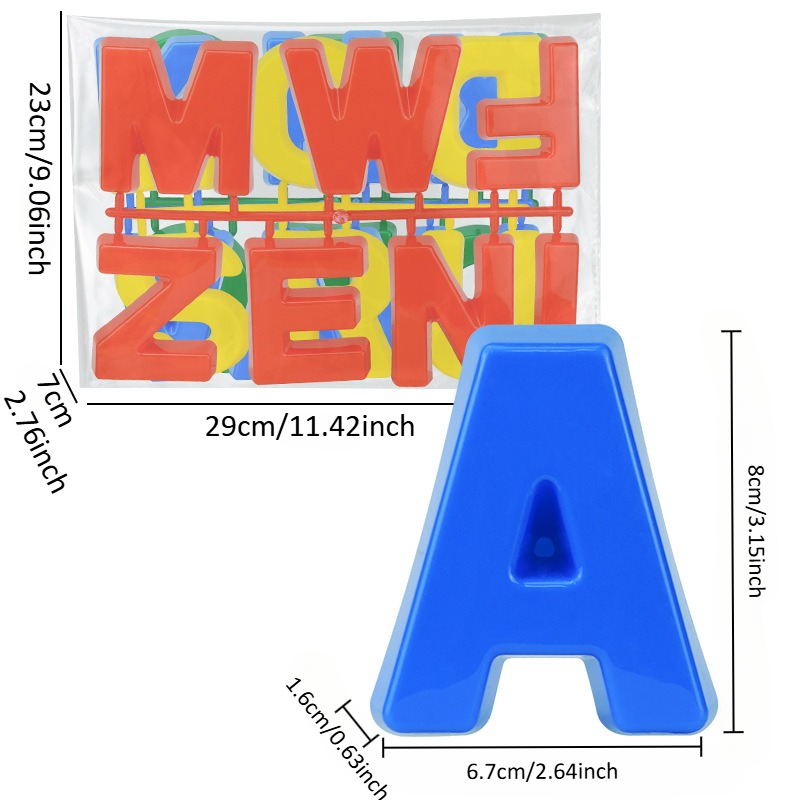 Montessori Toys for Toddlers, ABC Learning Alphabet Sand Mold Set, Uppercase Letters Beach Play Toy, Color Sorting Game