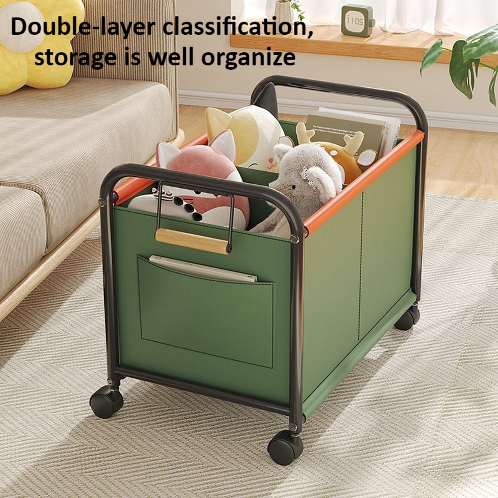 Sundries Storage Box With FourWheels Toy Storage Basket Large Capacity Trolley For Bedroom Universi 4