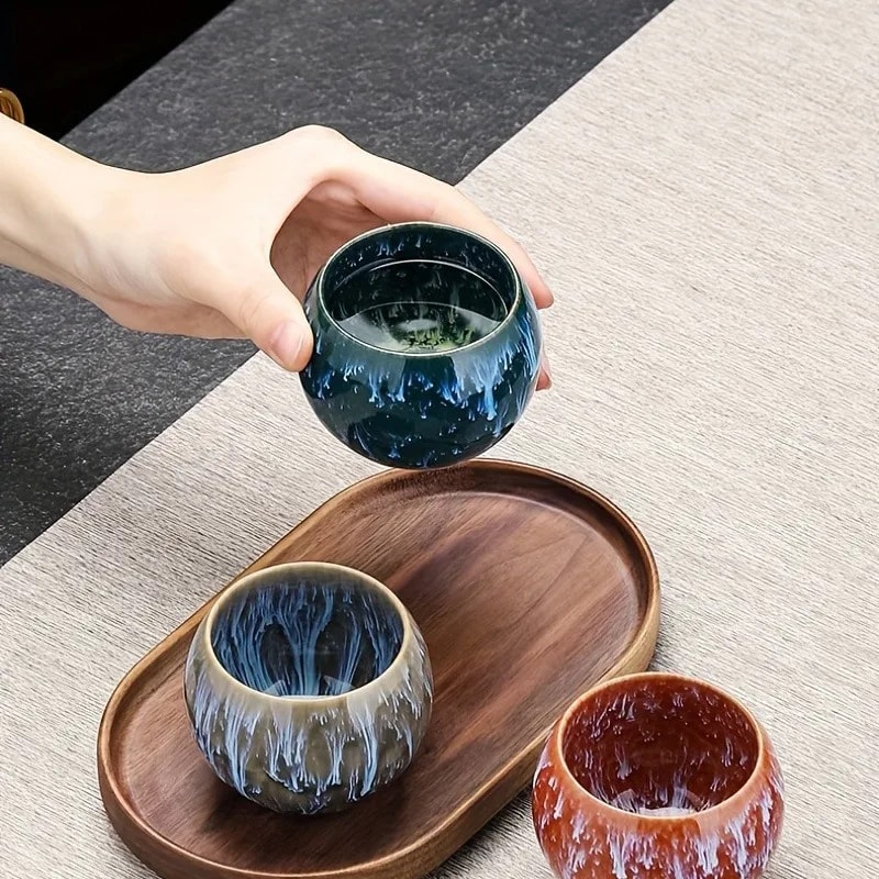 High-End Kung Fu Tea Set with Ceramic Japanese Teacups Gift Box