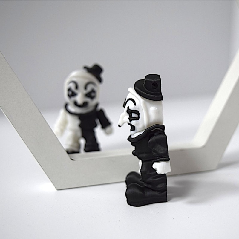 Killer Clown Bust Sculpture Printed Horror Clown Scene Halloween Movie Action Figure Decoration 0