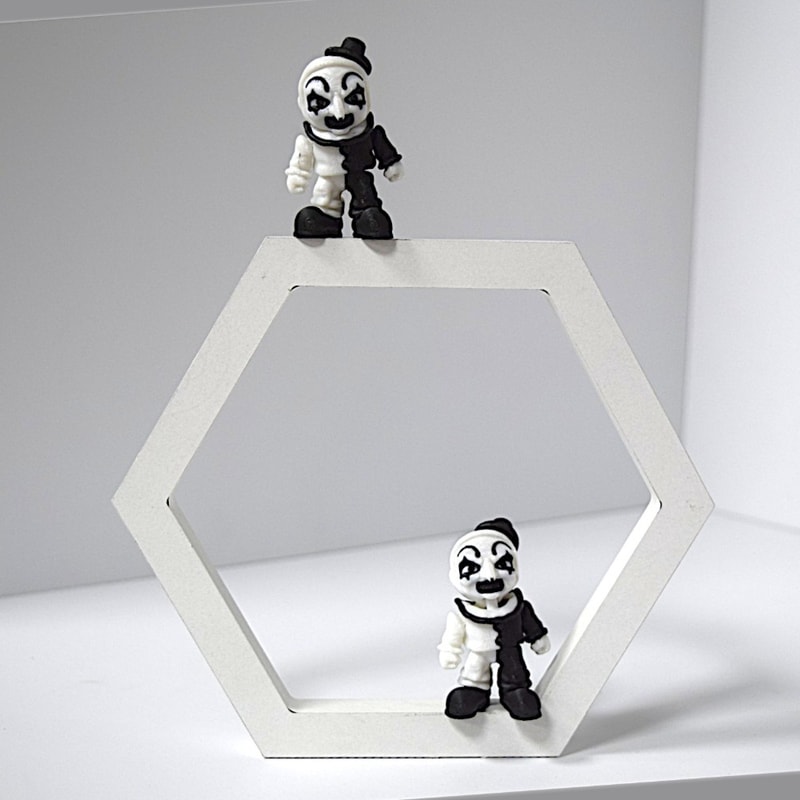 Killer Clown Bust Sculpture Printed Horror Clown Scene Halloween Movie Action Figure Decoration 3