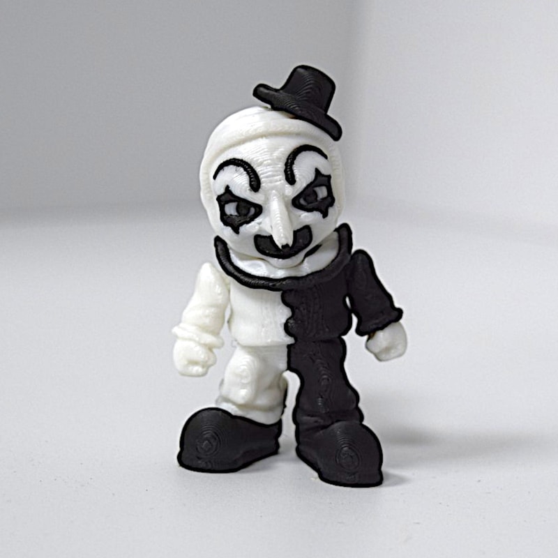 Killer Clown Bust Sculpture Printed Horror Clown Scene Halloween Movie Action Figure Decoration 6