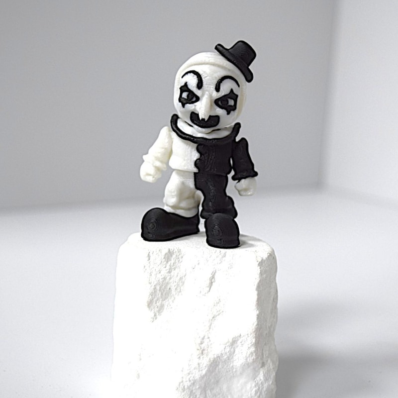 Killer Clown Bust Sculpture Printed Horror Clown Scene Halloween Movie Action Figure Decoration 5