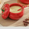 Tomato Ceramic Sugar Bowl with Spoon, Storage Spice Jar, Kitchen Dining Table Seasoning Container, Christmas Decorative
