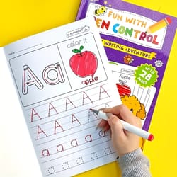 educational workbook for preschool learning, alphabet tracing, busy abc color book for kids, letter tracing fun for boys