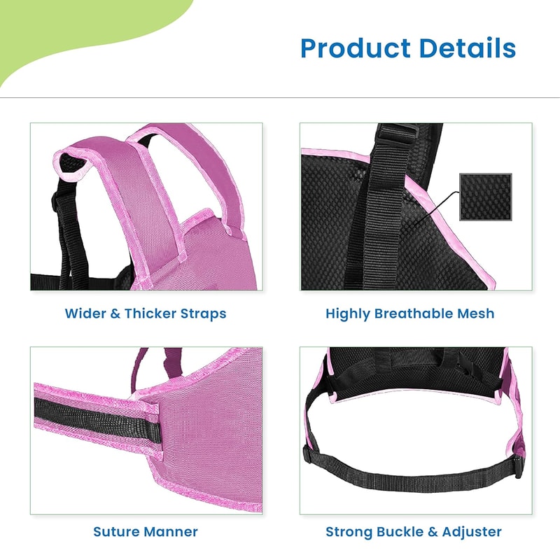 Cartoon Kids Safety Harness, Breathable Adjustable Motorcycle Harness, Children Passenger Harness with Shoulders