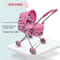 Folding Baby Doll Stroller, Role Play House Doll Accessories, Foldable Pram for Boys and Girls