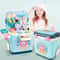 Pretend Play Ice Cream Shop Set Suitcase Dessert Cart Toys Storage Trolley Table Fun Gift For Kids 0