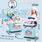 Pretend Play Ice Cream Shop Set Suitcase Dessert Cart Toys Storage Trolley Table Fun Gift For Kids 6