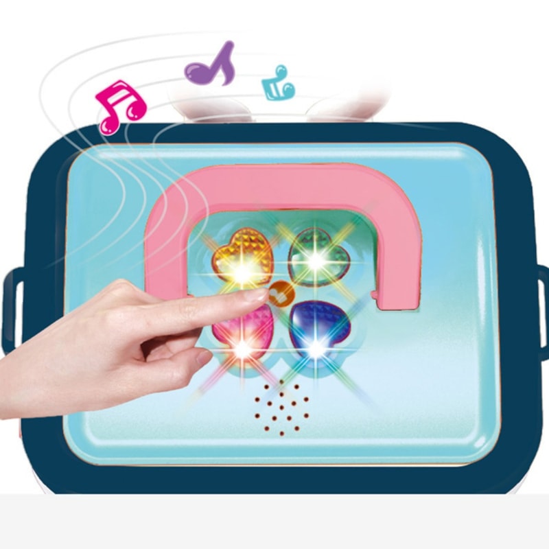 Pretend Play Ice Cream Shop Set Suitcase Dessert Cart Toys Storage Trolley Table Fun Gift For Kids 5