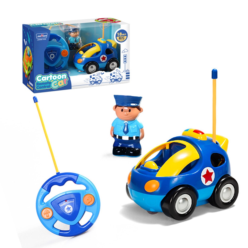 Toddler RC Car Toys, Remote Control Cars for Boys Girls, Race Car Police Car Gift for Kids Baby
