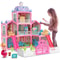 Princess Playhouse Set, Luminous Doll House Dreamhouse for Girls with Dolls, Furniture & Pretend Play Accessories