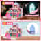 Princess Playhouse Set, Luminous Doll House Dreamhouse for Girls with Dolls, Furniture & Pretend Play Accessories