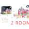 Princess Playhouse Set, Luminous Doll House Dreamhouse for Girls with Dolls, Furniture & Pretend Play Accessories