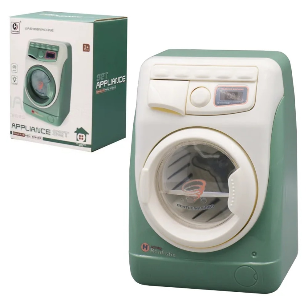 Kids Kitchen Playset with Sound & Light, Coffee Maker, Toaster, Blender, Mixer, Pretend Play Appliance Set