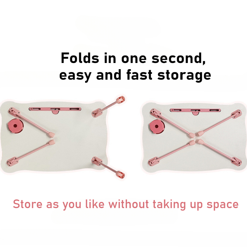 Cute Bear Bed Desk With Cup Holder Foldable Laptop Table Waterproof Antislip Tatami Table For Dormi