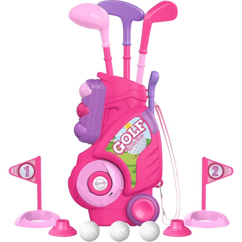 Golf Cart For Kids Toddler Golf Club Set Christmas Gift For Boys Girls 0
