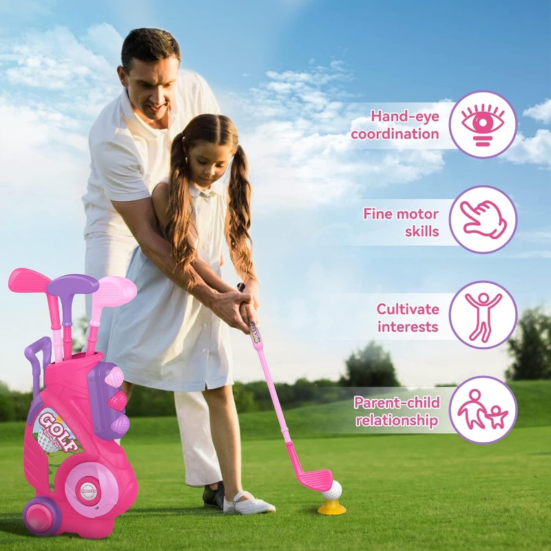 Golf Cart For Kids Toddler Golf Club Set Christmas Gift For Boys Girls 4