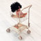 Shopping Cart Toy with Storage Bags, Foldable Dollhouse Grocery Cart for Girls, Perfect Christmas Gift for Pretend Play