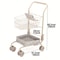 Shopping Cart Toy with Storage Bags, Foldable Dollhouse Grocery Cart for Girls, Perfect Christmas Gift for Pretend Play