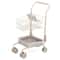 Shopping Cart Toy with Storage Bags, Foldable Dollhouse Grocery Cart for Girls, Perfect Christmas Gift for Pretend Play