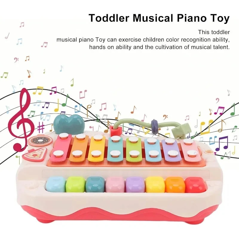 Educational Baby Piano Xylophone, Key Keyboard Piano Sensory Toys for Toddlers